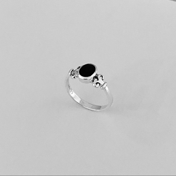 Sterling Silver Black Onyx Ring, Stone Ring, Silver Rings, Protection Ring - Picture 6 of 10